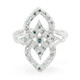 Anillo en plata con Diamante fantasía