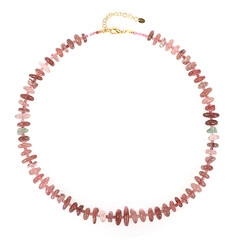 Collar en plata con Cuarzo Fresa