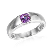 Anillo en plata con Amatista de Zambia