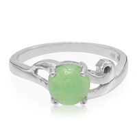 Anillo en plata con Crisoprasa imperial