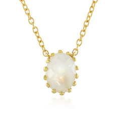 Collar en plata con Piedra de Luna arcoíris