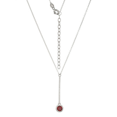 Collar en plata con Granate de Mozambique