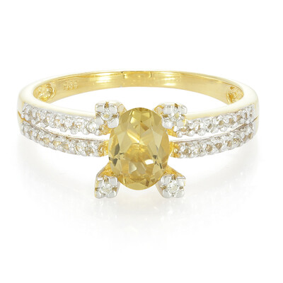 Anillo en plata con Cuarzo champán