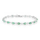 Brazalete en plata con Apatita verde