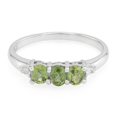 Anillo en plata con Zafiro de Mozambique
