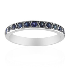 Anillo en plata con Zafiro azul