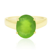 Anillo en oro con Ópalo verde de Brasil