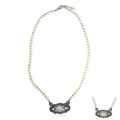Collar en plata con Ópalo de Welo (Annette classic)