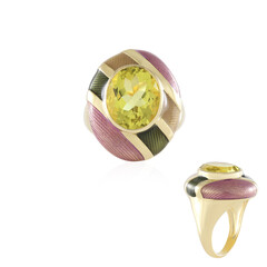 Anillo en plata con Quarzo limón (Adela Silber)
