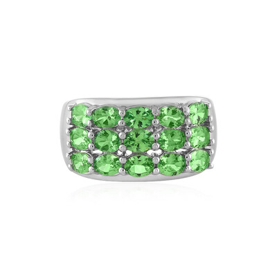 Anillo en plata con Tsavorita