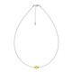 Collar en plata con Ámbar báltico Milky (MONOSONO COLLECTION)