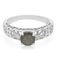 Anillo en plata con Espectrolita