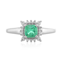 Anillo en plata con Esmeralda de Etiopía