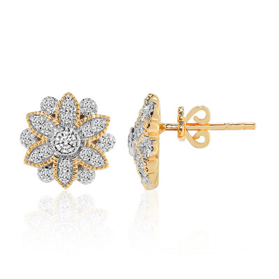 Pendientes en oro con Diamante IF (D) (Annette)