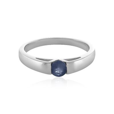 Anillo en plata con Zafiro azul