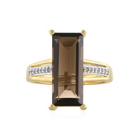 Anillo en plata con Cuarzo ahumado