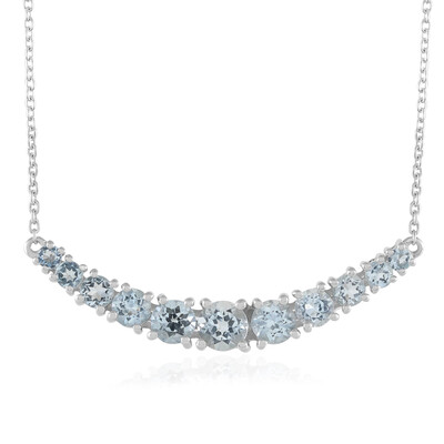 Collar en plata con Aguamarina de Brasil