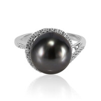 Anillo en plata con Perla cultivada de Tahití (TPC)