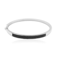 Brazalete en plata con Espinela negra