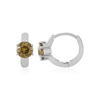 Pendientes en plata con Zircón amarillo