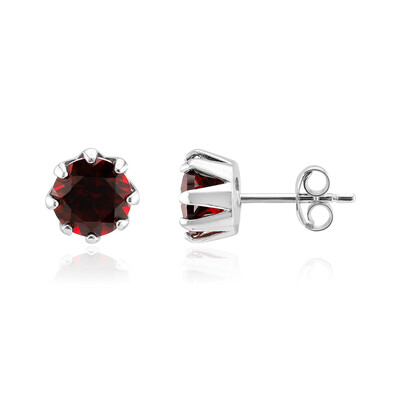 Pendientes en plata con Granate de Mozambique