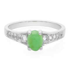 Anillo en plata con Crisoprasa imperial