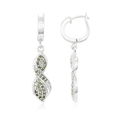 Pendientes en plata con Diamante fantasía