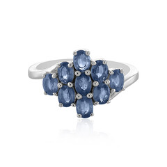 Anillo en plata con Zafiro azul
