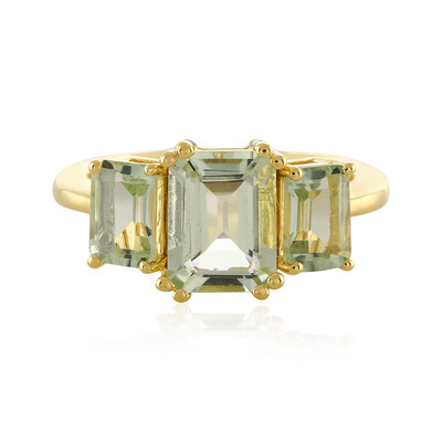 Anillo en plata con Amatista verde