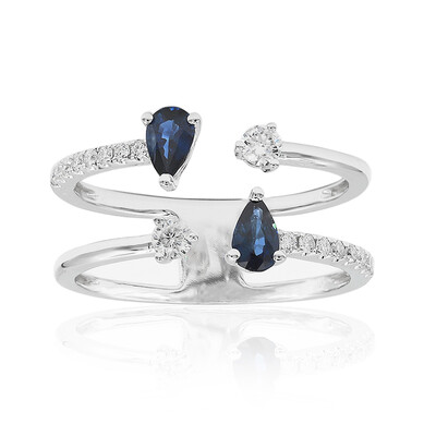 Anillo en oro con Zafiro de Ceilán