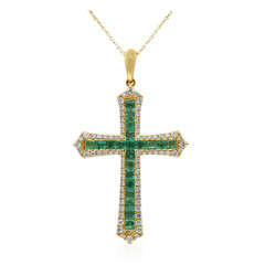 Collar en oro con Esmeralda de Zambia AAA (CIRARI)