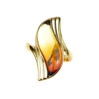 Anillo en plata con Ámbar báltico