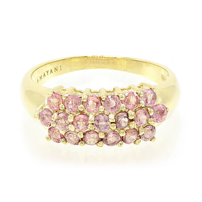 Anillo en oro con Zafiro Padparascha no calentado (AMAYANI)