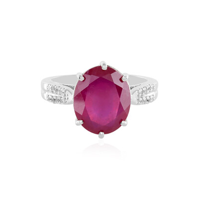 Anillo en plata con Rubí de Madagascar