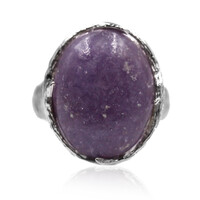 Anillo en plata con Lepidolita