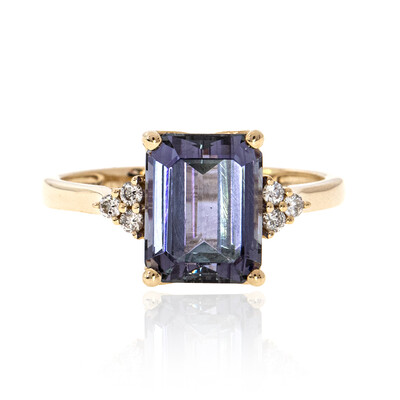 Anillo en oro con Tanzanita sin calentar (CIRARI)