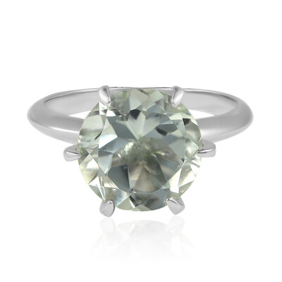Anillo en plata con Amatista verde