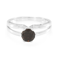 Anillo en plata con Cuarzo ahumado