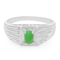 Anillo de hombre en plata con Crisoprasa imperial