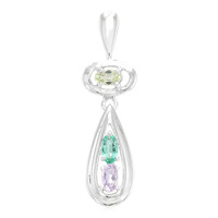 Colgante en plata con Turmalina cuprífera