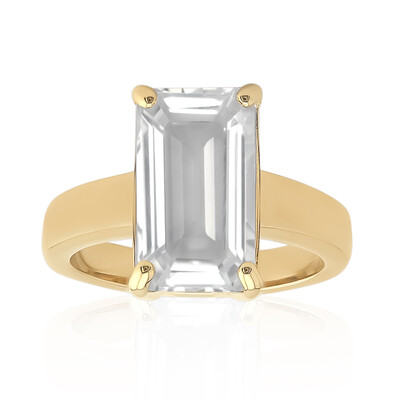 Anillo en plata con Topacio blanco