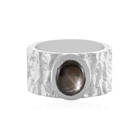 Anillo en plata con Zafiro estrella negra