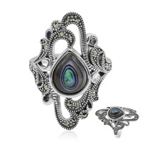 Anillo en plata con Concha de Abalone