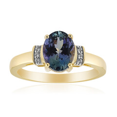 Anillo en oro con Tanzanita sin calentar