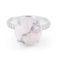 Anillo en plata con Howlita