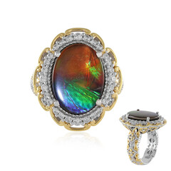 Anillo en plata con Ammolita (Gems en Vogue)