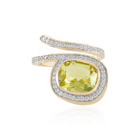 Anillo en oro con Cuarzo del Ouro Verde (SUHANA)