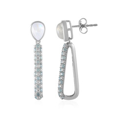 Pendientes en plata con Piedra de luna azul (KM by Juwelo)