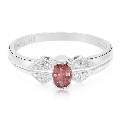Anillo en plata con Zafiro Padparadscha