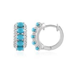 Pendientes en plata con Turquesa bella durmiente
